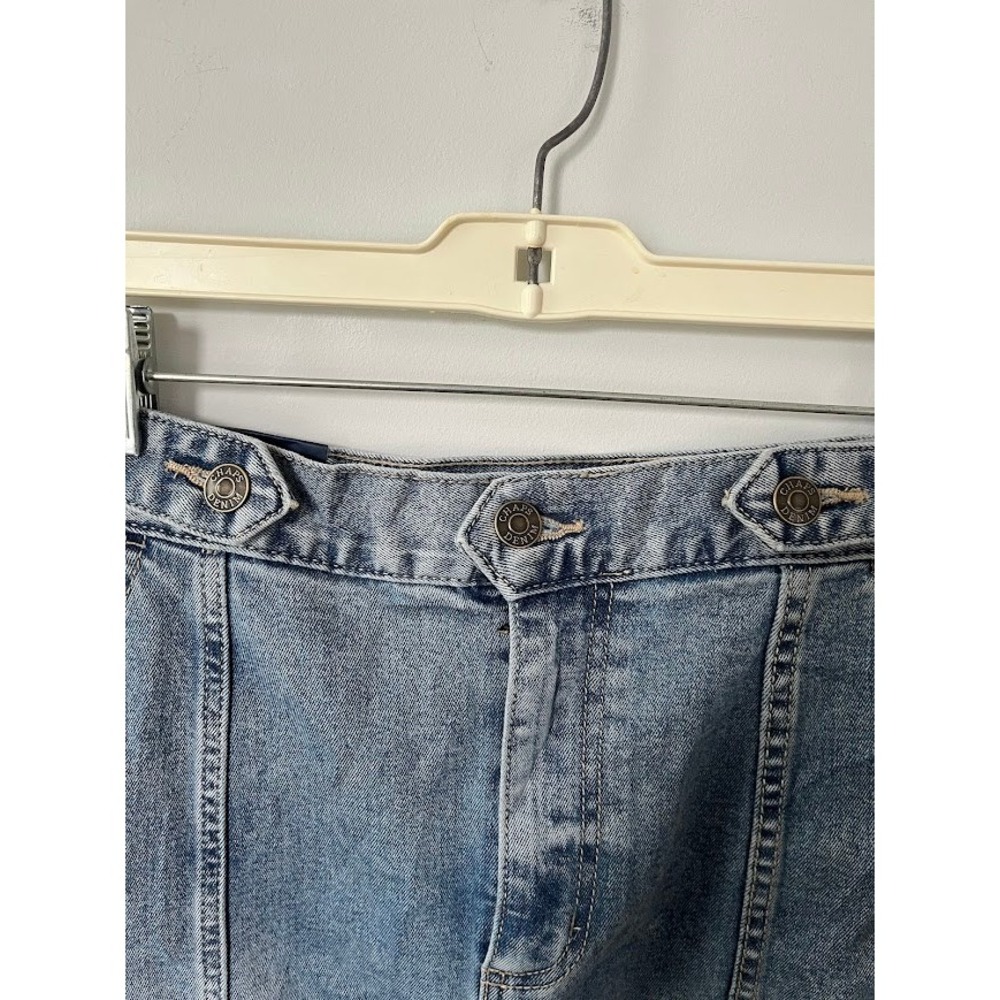 NWT Chaps‎ Denim Womens Size 8 Light Wash Stretch Midi Pencil Skirt - Picture 6 of 9